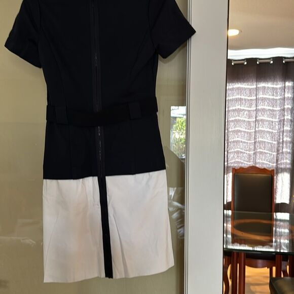 Theory Navy & White Color Block Dress NWOT Size 6 - Picture 6 of 10